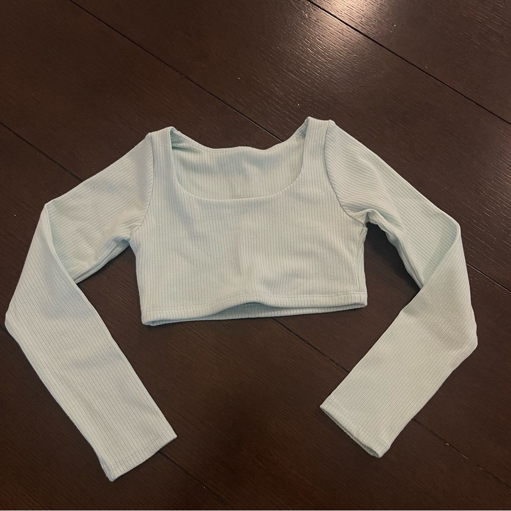 Tiger Friday Honest Long Sleeve Crop Top - Oasis